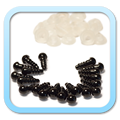 Yeux de sécurité Safety eyes - 4,5mm Noir Black - FROGandTOAD Créations
